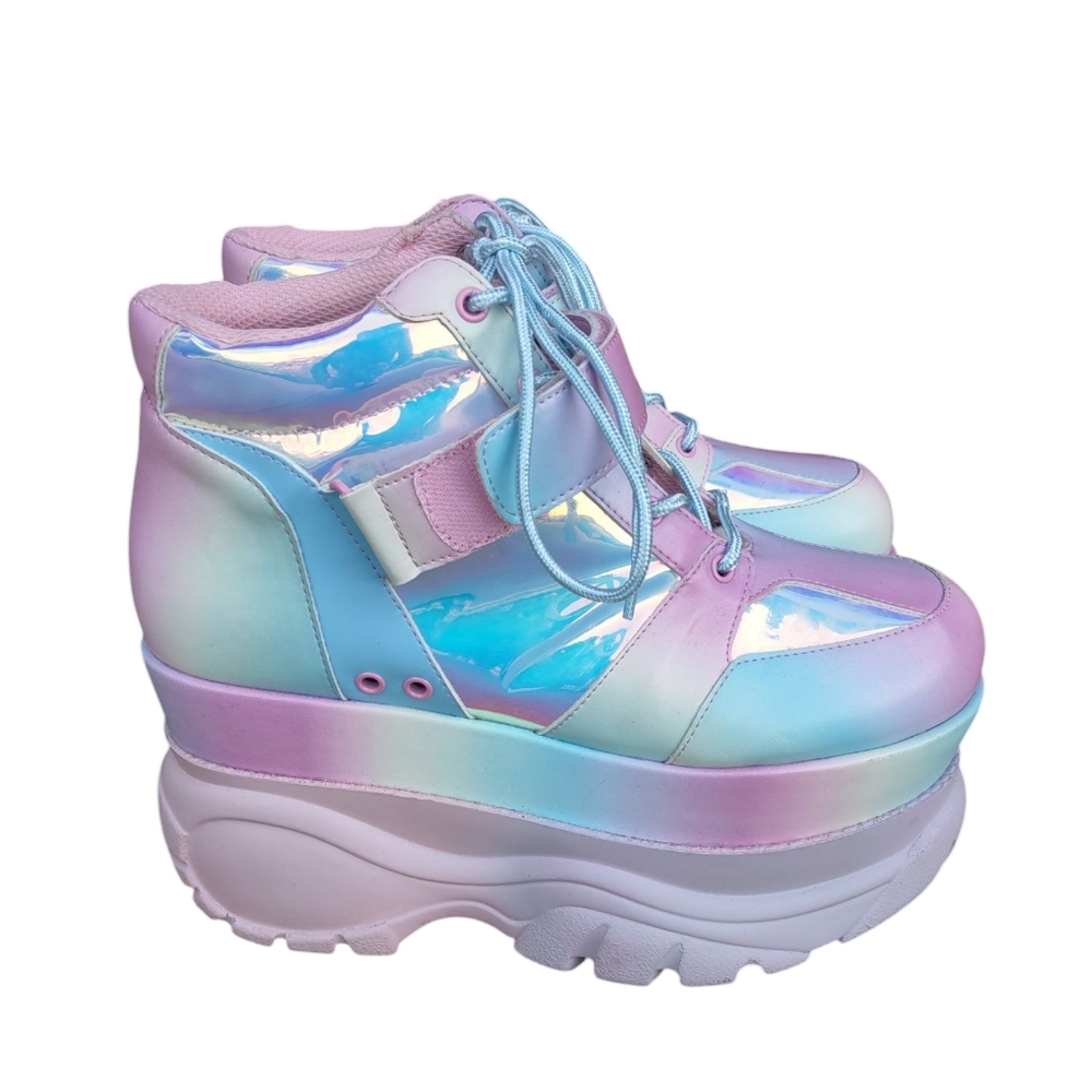 Sugar Thrillz Size 10 Platform Iridescent Shoes - Picture 8 of 16